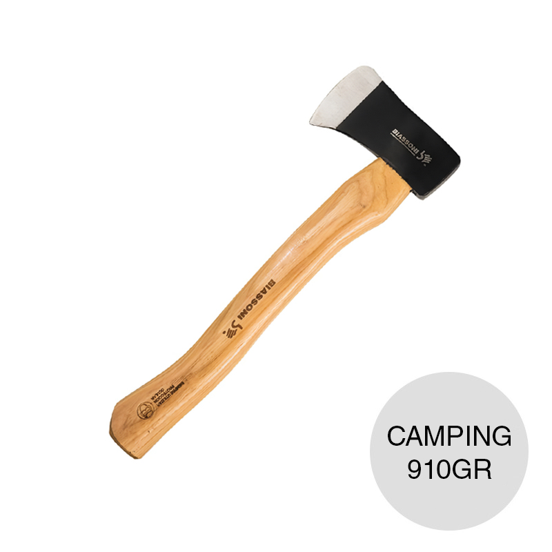 Hacha de mano Camping acero c/cabo madera 910gr