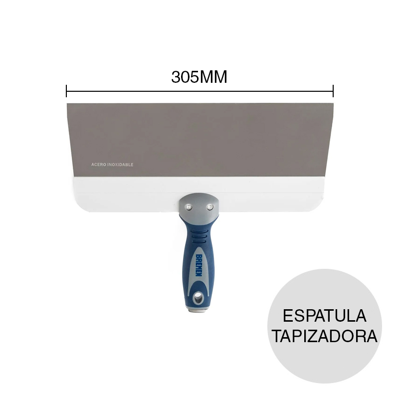 Espatula tapizadora construccion en seco acero inoxidable 305mm - 12"