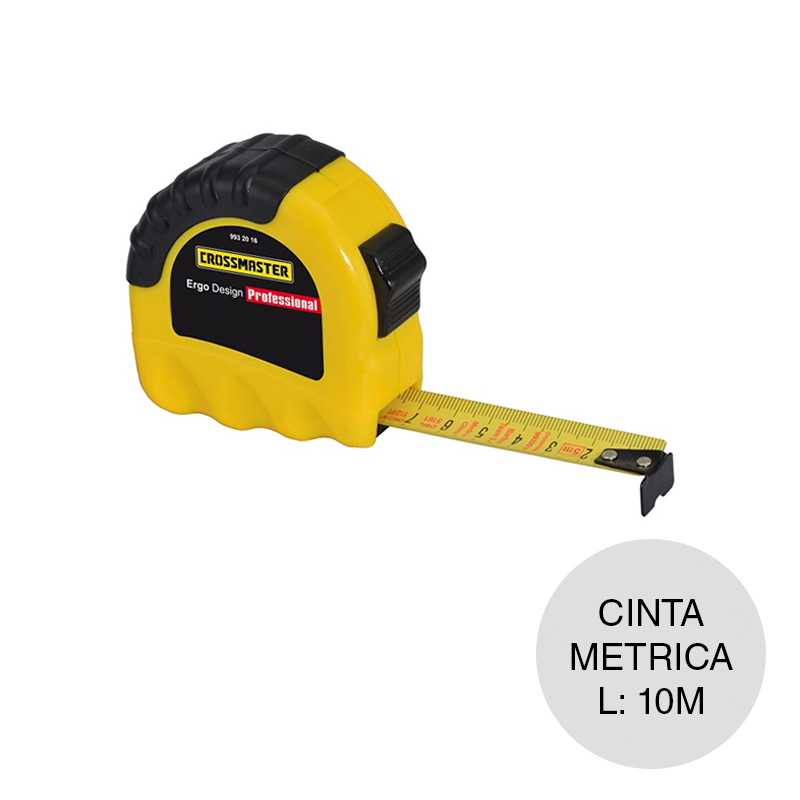 Cinta metrica metalica Profesional c/freno 25mm x 10m