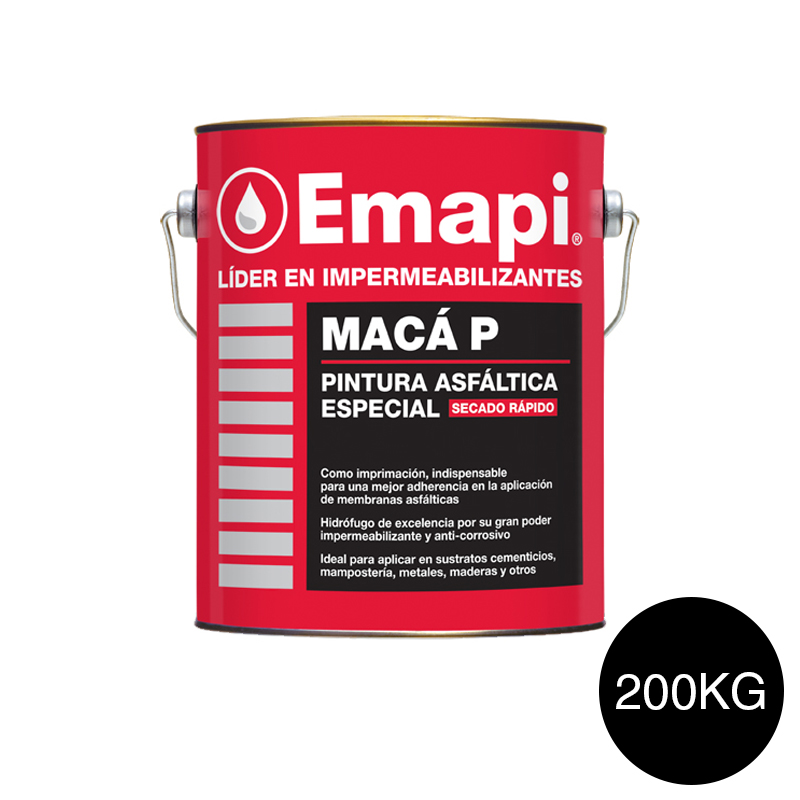 Pintura asfaltica Maca P secado rapido tambor x 200l