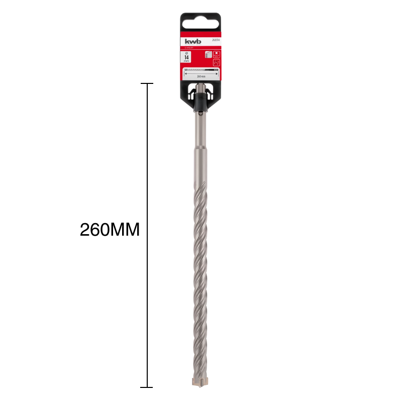 Mecha percutora HB4X SDS Plus 4 filos hormigon armado ø 14mm x 260mm