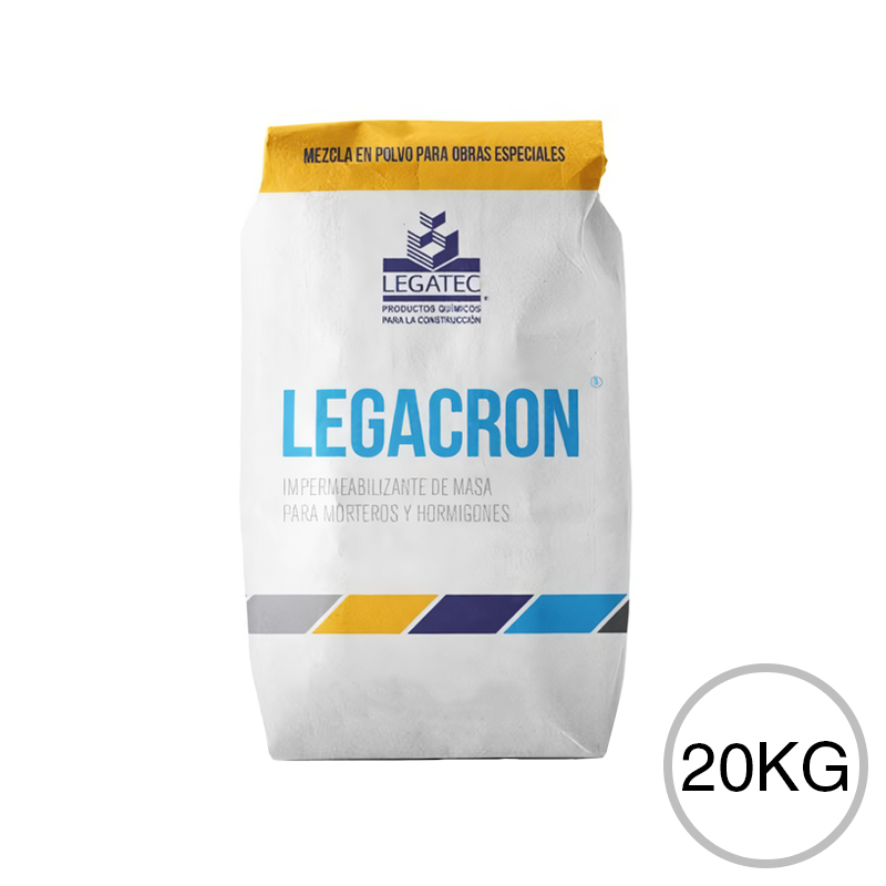 Impermeabilizante de masa Legacron p/morteros hormigones amarillento bolsa x 20kg