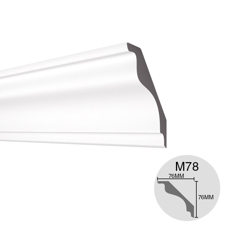 Moldura decorativa interior p/techo pared M78 XPS 76mm x 76mm x 2m