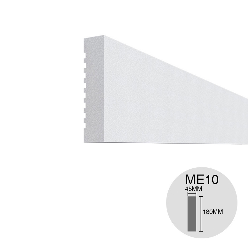 Moldura decorativa exterior p/frentes ME10 EPS s/revestir 45mm x 180mm x 1m