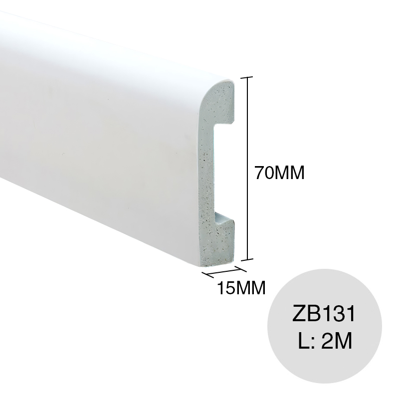 Zocalo redondo xps ZB131 blanco 15mm x 70mm x 2m