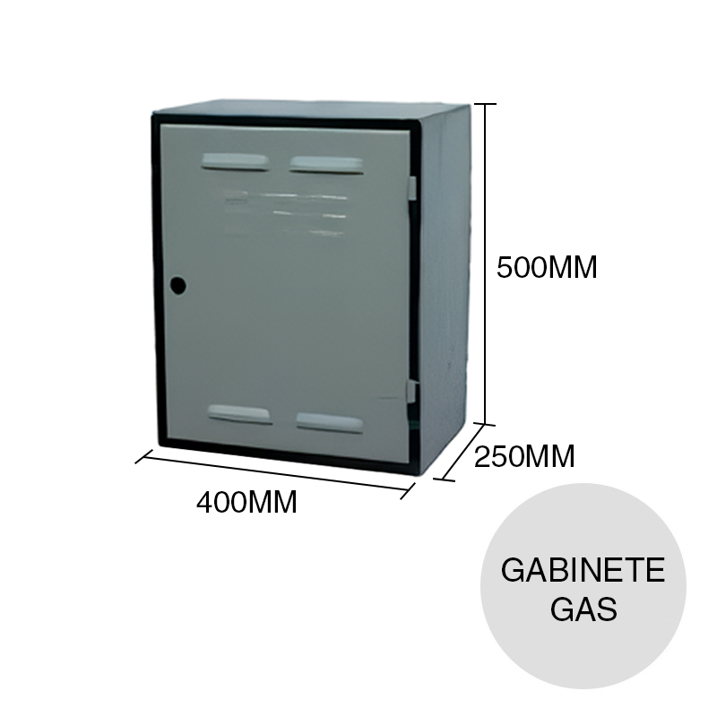 Gabinete gas hormigon puerta chapa 250mm x 400mm x 500mm