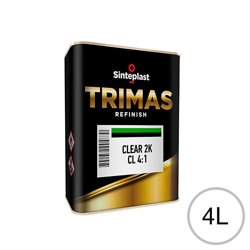 Barniz p/automotores Clear 2K CL 4:1 transparente brillante lata x 4l