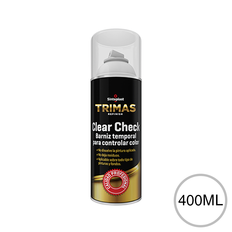 Barniz p/automotores temporal Clear Check blanco brillante aerosol x 400ml