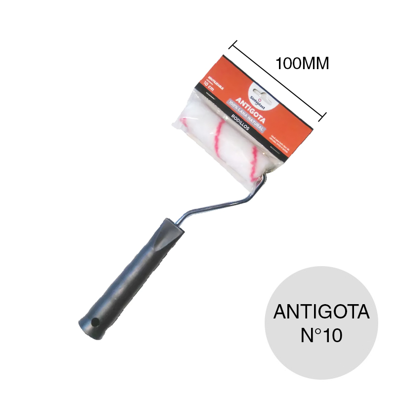 Rodillo mini Antigota lana natural tubo ø 15mm x 100mm