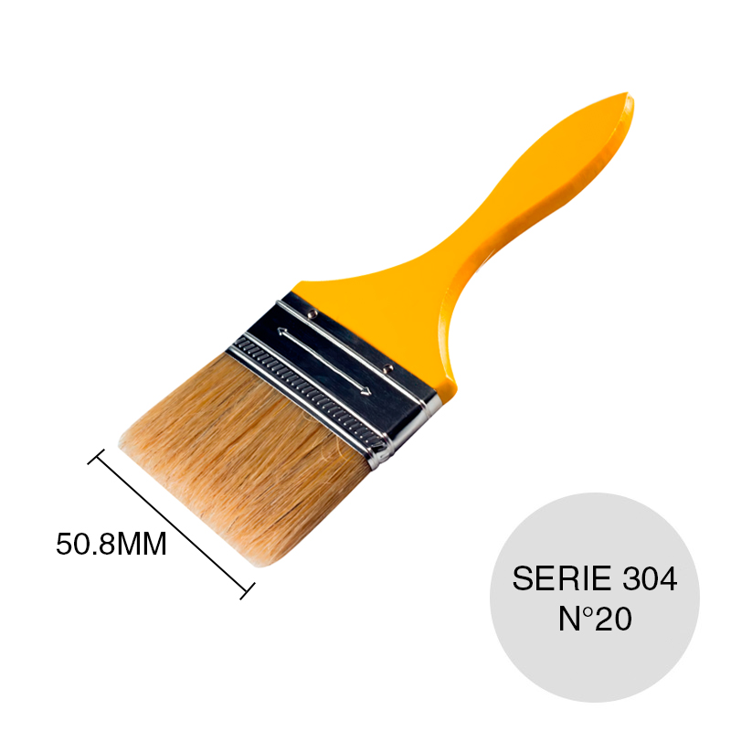 Pincel pinturas sinteticas N°20 Serie 304 Hogar y Obra cerda natural virola/1 x 50.8mm - 2"