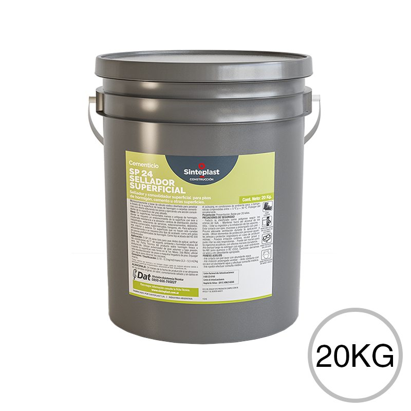 Sellador superficial SP 24 monocomponente pisos exterior interior transparente balde x 20kg