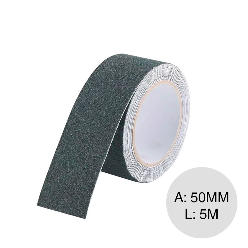 Cinta antideslizante autoadhesiva negro rollo x 50mm x 5m
