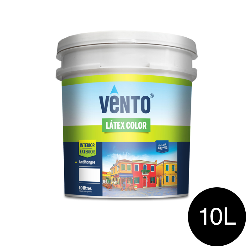 Pintura latex acrilica Color exterior interior negro balde x 10l