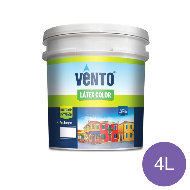 Pintura latex acrilica Color exterior interior violeta balde x 4l