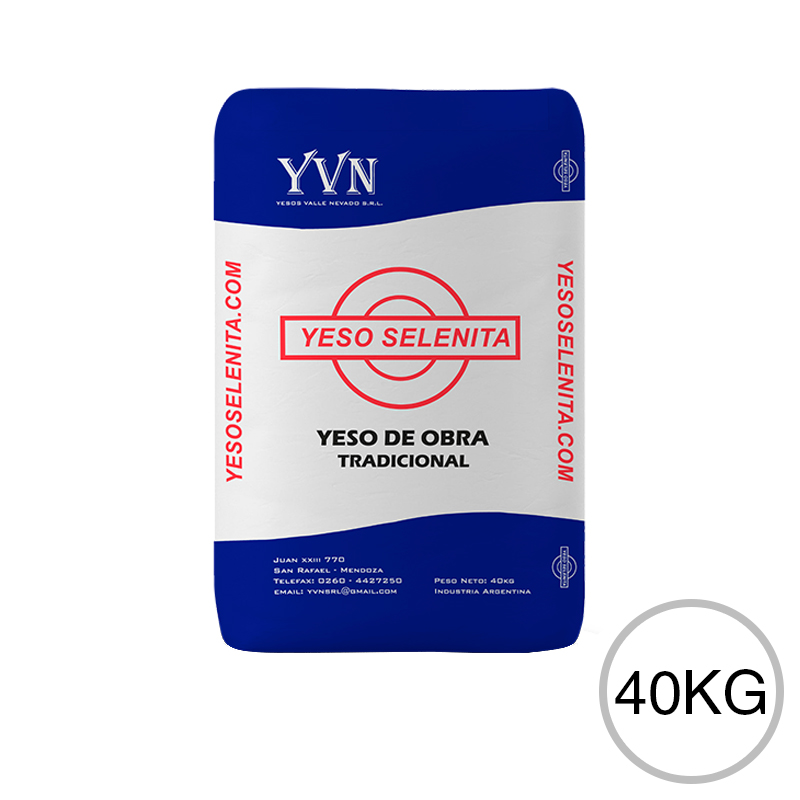 Yeso de obra Selenita tradicional manual interior blanco bolsa x 40kg