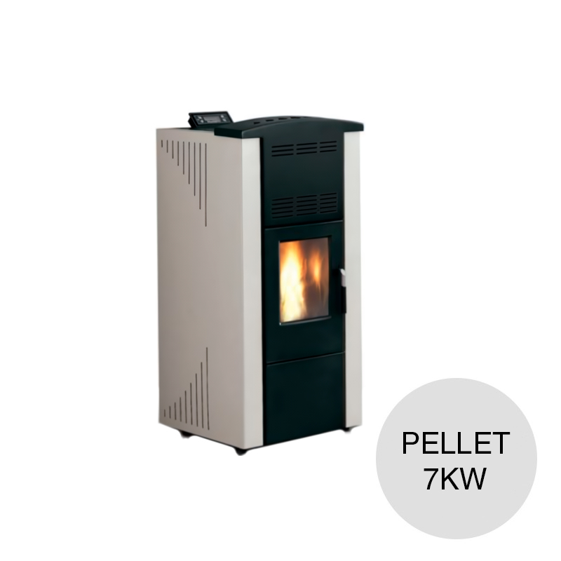 Estufa pellet Scricciola 7kw blanco 500mm x 586mm x 1.07m