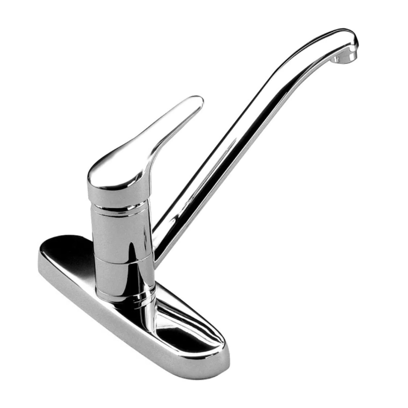 Griferia cocina metalica Renacer Duo sobremesada monocomando cromo brillante