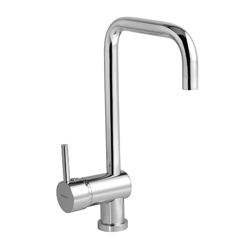 Griferia cocina metalica Marbella Cuadrado sobremesada monocomando cromo brillante