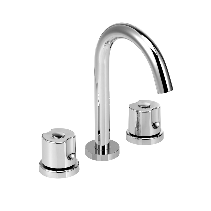 Griferia lavatorio metalica Malba sobremesada doble comando cromo brillante