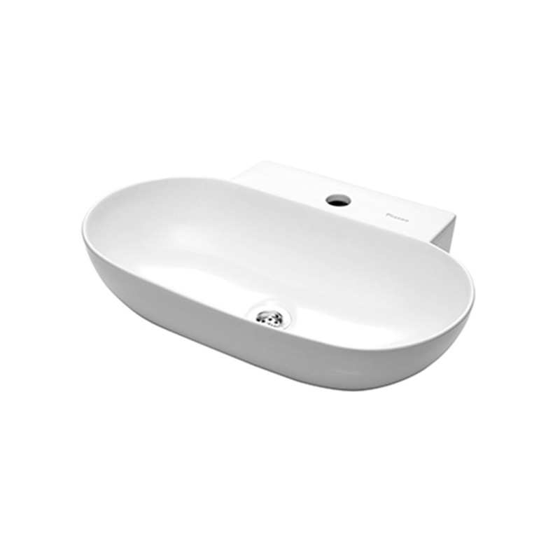 Bacha lavatorio porcelana de apoyo 1 agujero blanco brillante 130mm x 395mm x 565mm