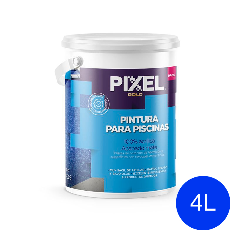 Pintura latex acrilico PP-200 piscinas/piletas azul mate balde x 4l