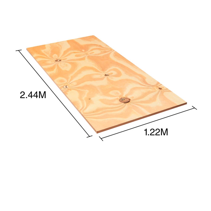 Tablero compensado fenolico pino rojo calidad 3 C+/C 1 cara lijada 18mm x 1.22m x 2.44m