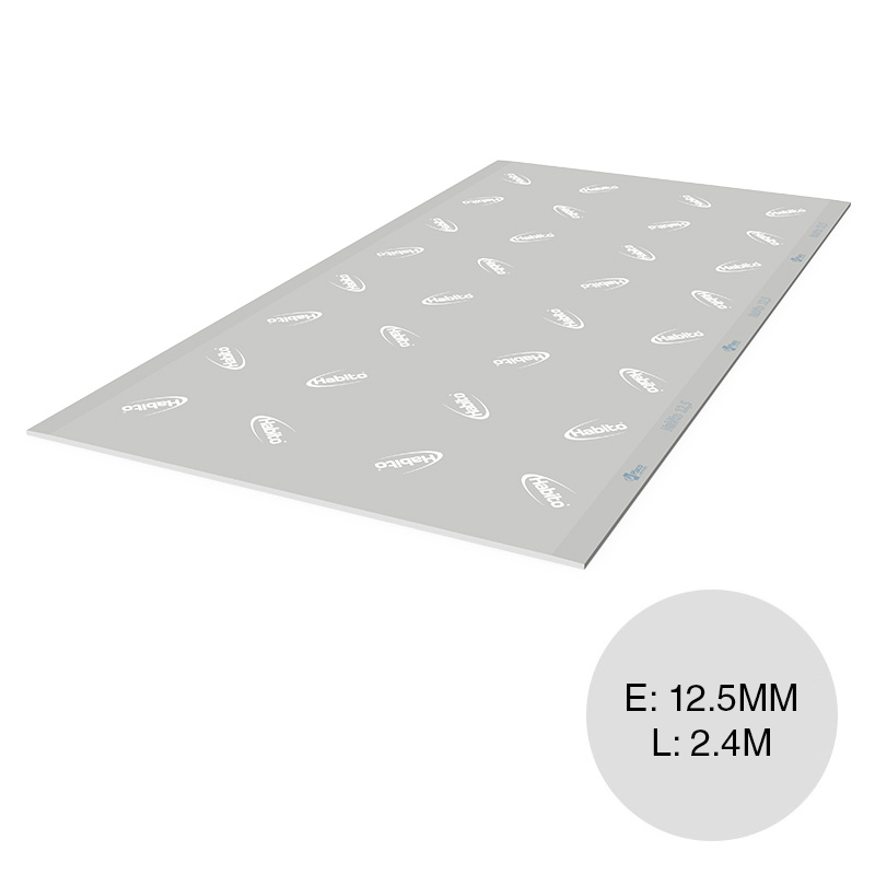 Placa yeso construccion seco alta resistencia mecanica interior Placo HABITO 12.5mm x 1.2m x 2.4m