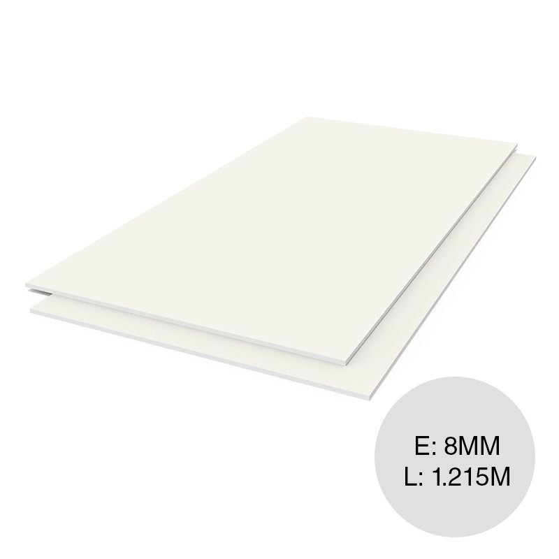 Placa yeso construccion cielorrasos interior desmontables Placo CRD Aconcagua 8mm x 605mm x 1.215m
