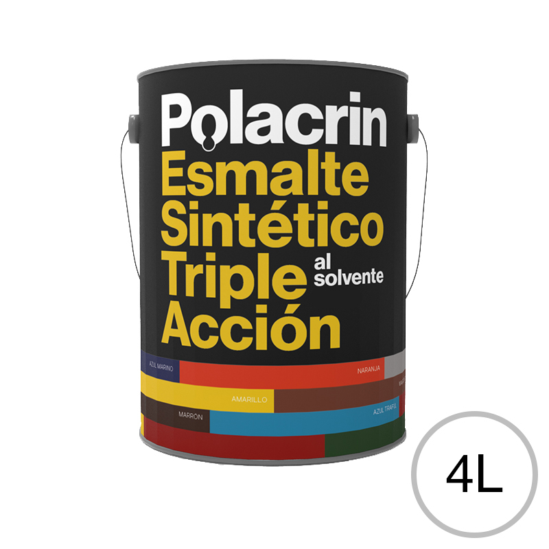 Esmalte sintetico Triple Accion exterior interior blanco mate lata x 4l