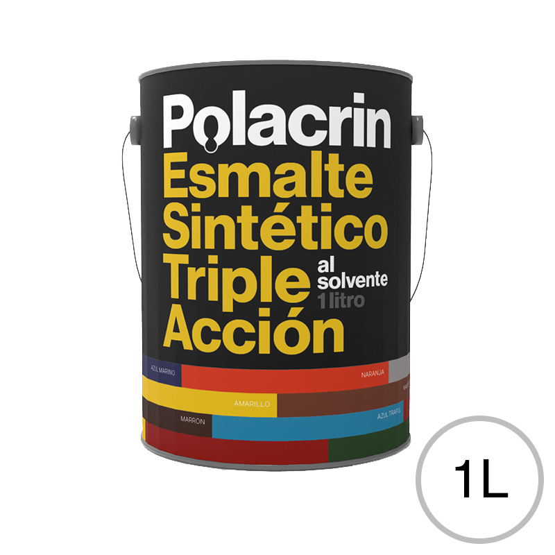 Esmalte sintetico Triple Accion exterior interior blanco brillante lata x 1l