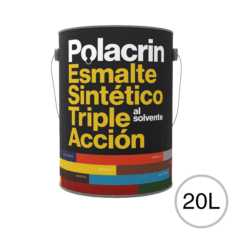 Esmalte sintetico Triple Accion exterior interior blanco brillante lata x 20l