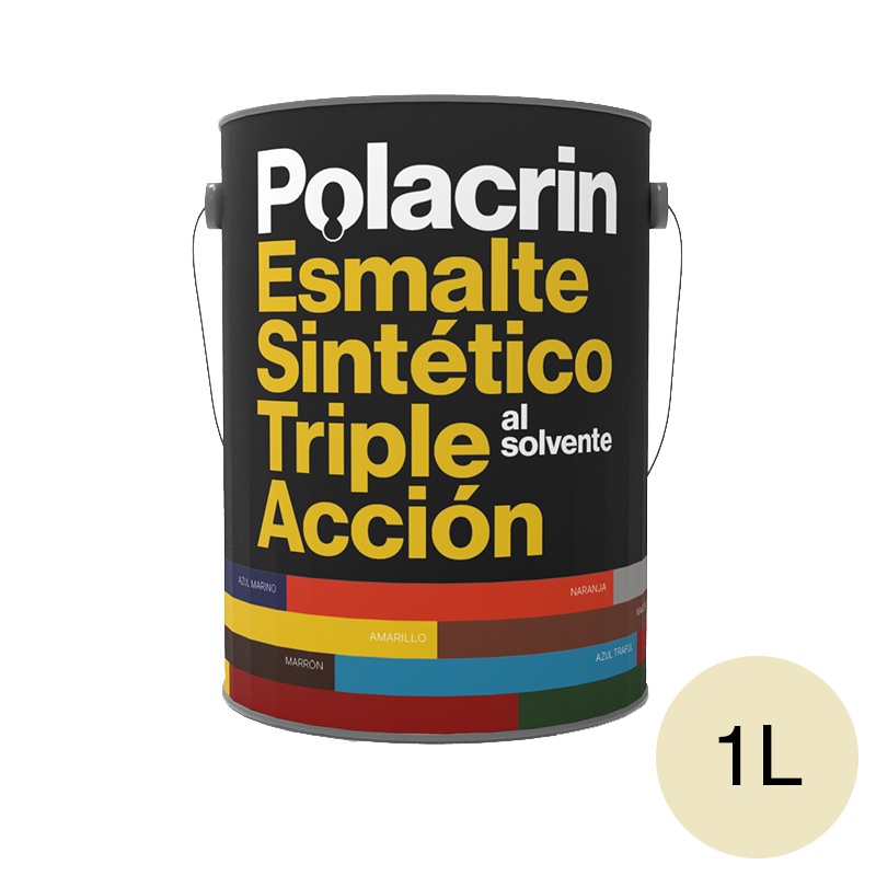 Esmalte sintetico Triple Accion exterior interior marfil champagne lata x 1l