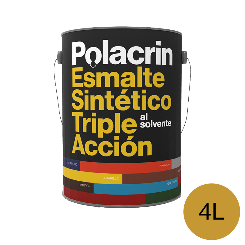 Esmalte sintetico Triple Accion exterior interior amarillo brillante lata x 4l