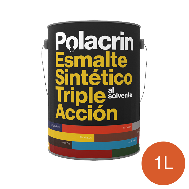 Esmalte sintetico Triple Accion exterior interior naranja brillante lata x 1l