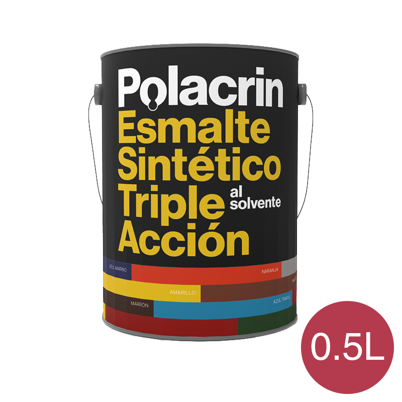 Esmalte sintetico Triple Accion exterior interior bermellon brillante lata x 1/2l