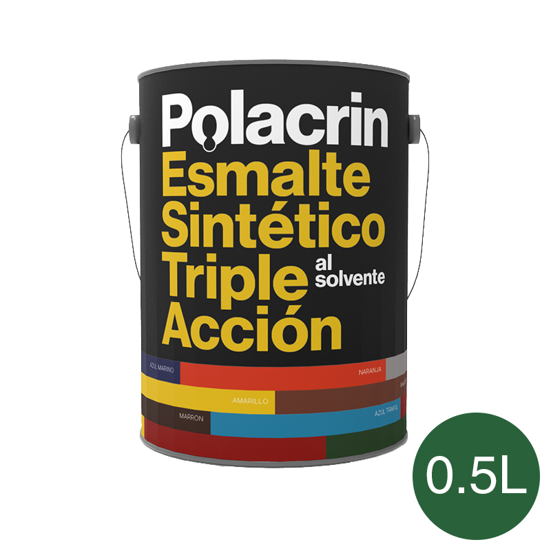 Esmalte sintetico Triple Accion exterior interior verde ingles brillante lata x 1/2l