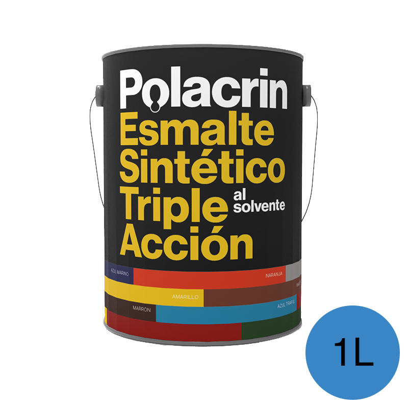 Esmalte sintetico Triple Accion exterior interior azul traful brillante lata x 1l