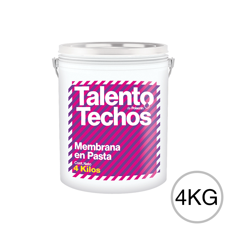 Membrana en pasta impermeabilizante Talento techos transitable blanco balde x 4kg