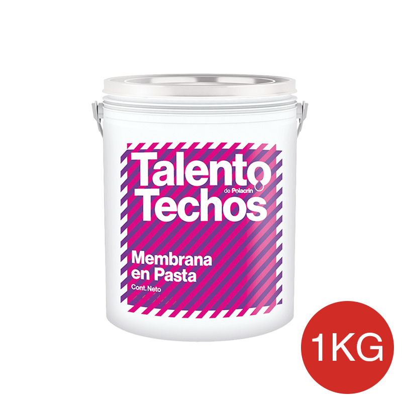 Membrana en pasta impermeabilizante Talento techos transitable rojo balde x 1kg