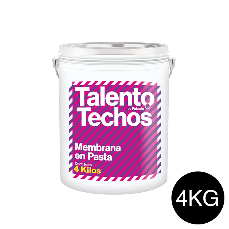Membrana en pasta impermeabilizante Talento techos transitable negro balde x 4kg
