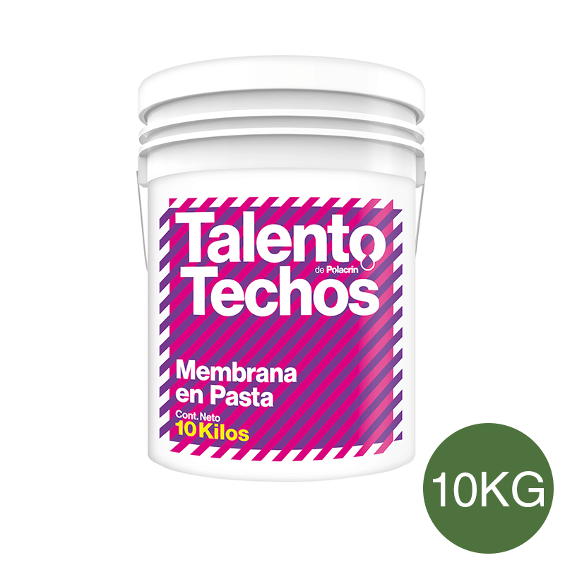 Membrana en pasta impermeabilizante Talento techos transitable verde balde x 10kg