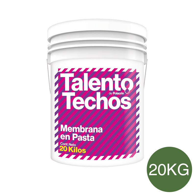 Membrana en pasta impermeabilizante Talento techos transitable verde balde x 20kg