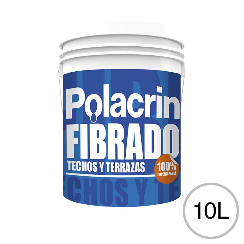 Membrana liquida impermeabilizante acrilica Fibrado techos terrazas blanco mate balde x 10l