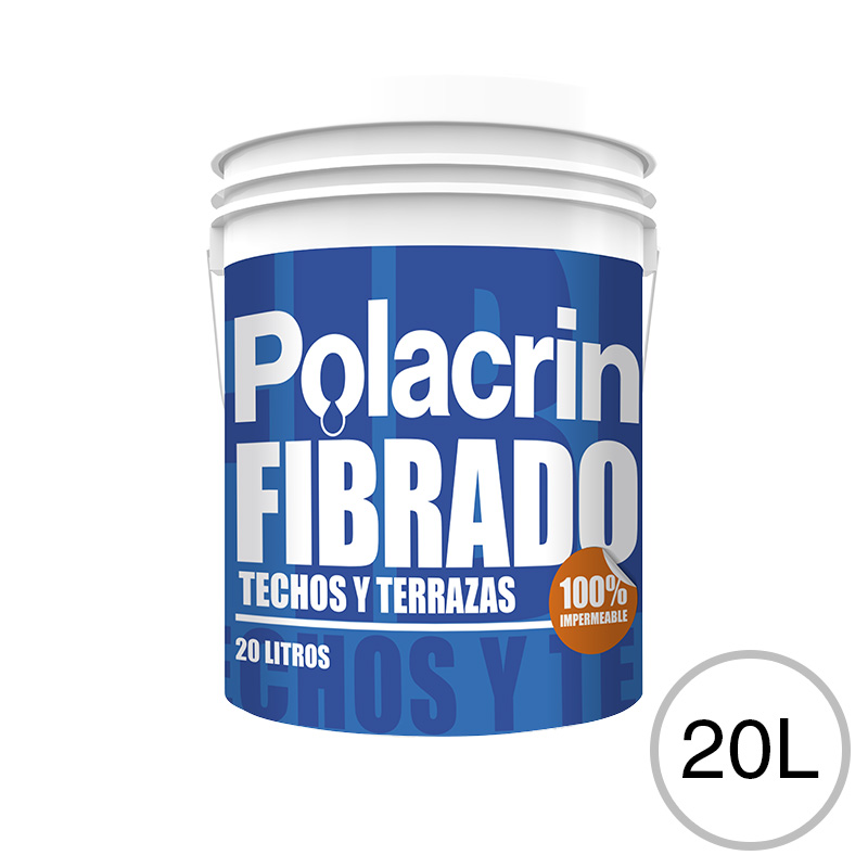 Membrana liquida impermeabilizante acrilica Fibrado techos terrazas blanco mate balde x 20l