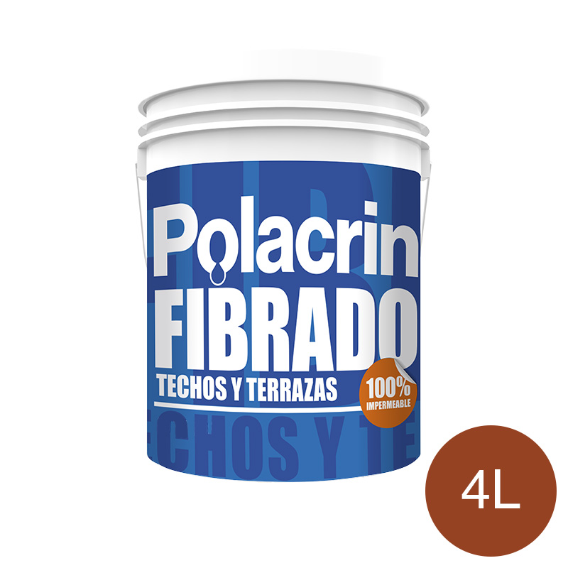 Membrana liquida impermeabilizante acrilica Fibrado techos terrazas rojo mate balde x 4l
