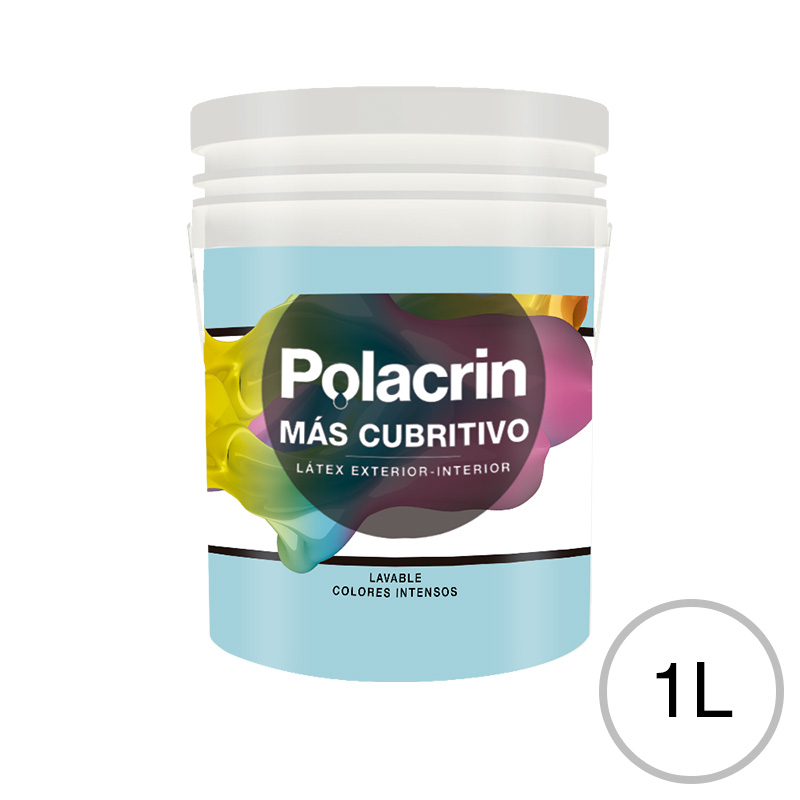 Pintura latex exterior interior premium blanco mate balde x 1l