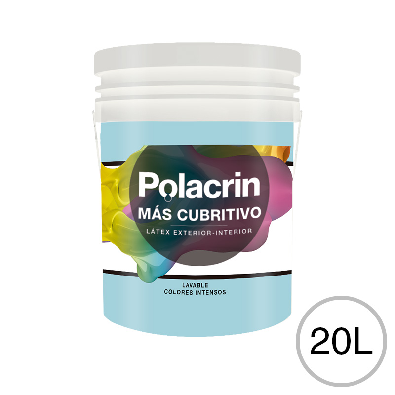 Pintura latex exterior interior premium blanco mate balde x 20l