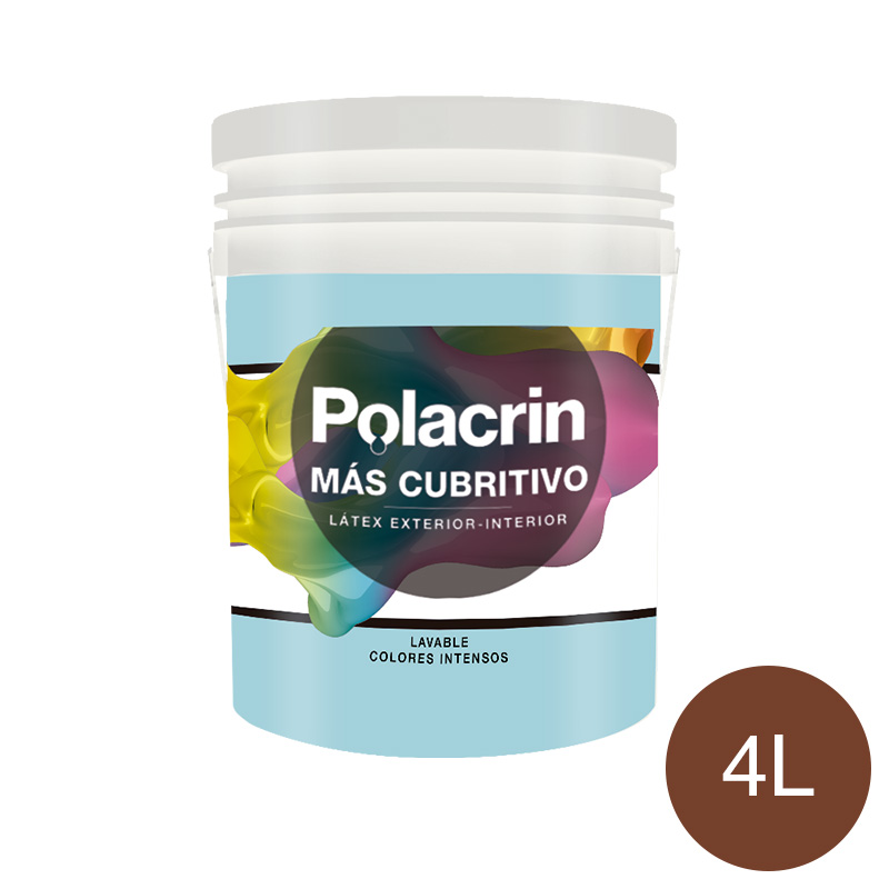 Pintura latex exterior interior premium rojo teja mate balde x 4l