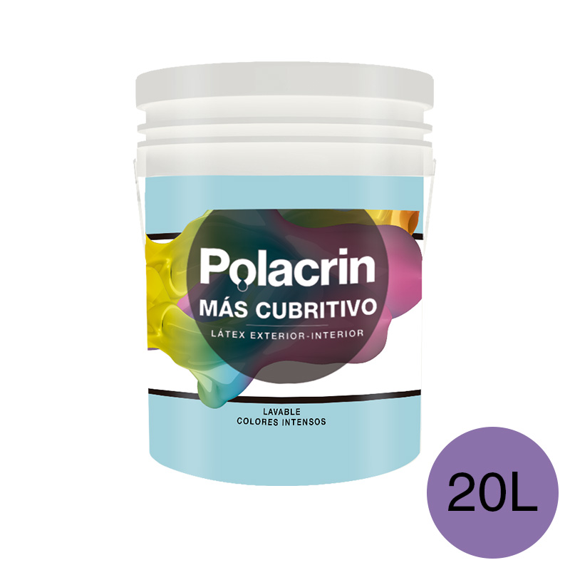 Pintura latex exterior interior premium violeta mate balde x 20l