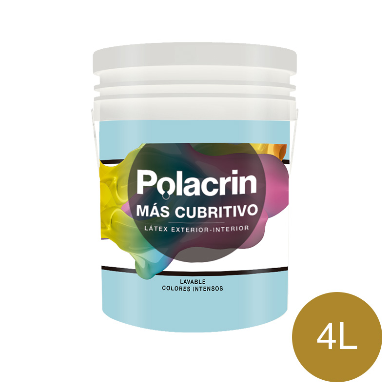 Pintura latex exterior interior premium ocre mate balde x 4l